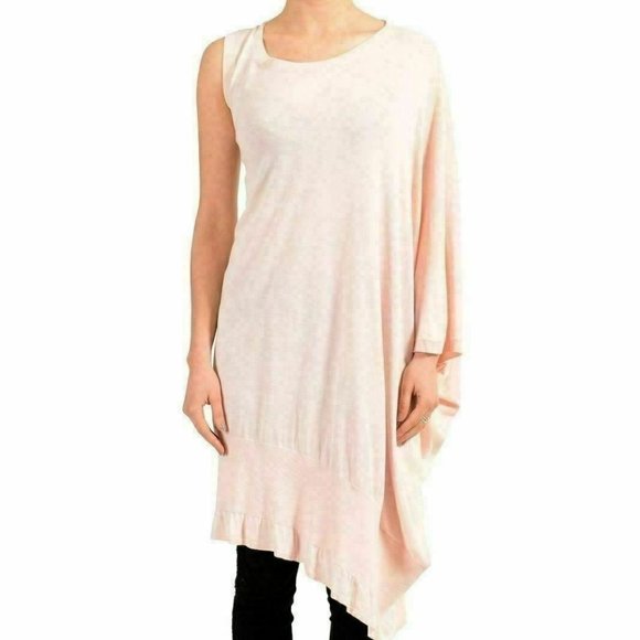 Maison Margiela MM6 Pink One Sleeve Knitted Women's Tunic Dress US M IT 42